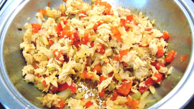 Sofrito de verduras y atún