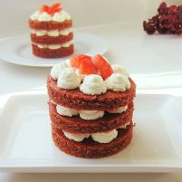 Mini tarta red velvet para San Valentín